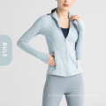 Wholesale New Women Running Fitness Patchwork Elastic Exercise Jacket Long Sleeve Zip Sports Jacket Breathable Clothing